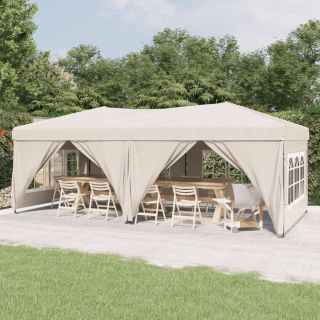 kokkupandav peotelk külgseintega, kreemjas, 3 x 6 m
