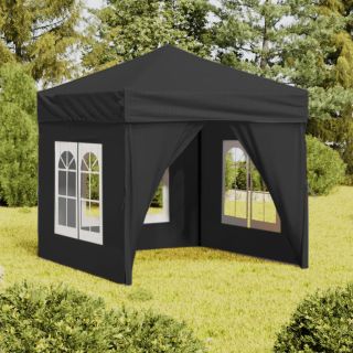 Складная палатка для вечеринок со стенками, антрацитово-серая, 2 x 2 м