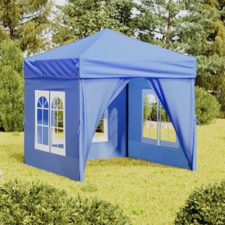 Складная палатка для вечеринок со стенками, синяя, 2 x 2 м
