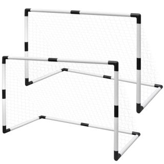 Мини-футбольные ворота со стойками и сеткой 2 шт. для детей 91,5 x 48 x 61 см
