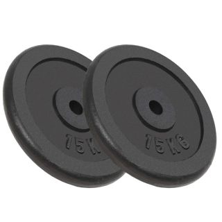 Диски для штанги, 2 шт, 2x15 кг, чугун