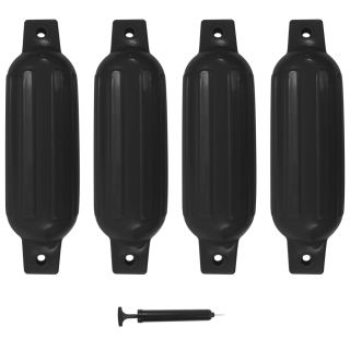 paadi kaitseraud 4 tk, must, 41 x 11,5 cm, PVC