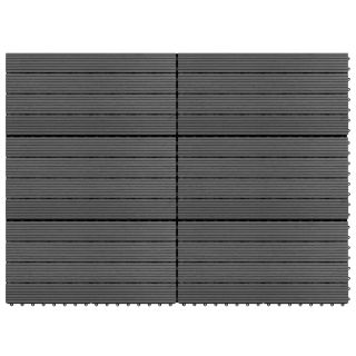 WPC-plaadid 60 x 30 cm 6 tk 1m² hall