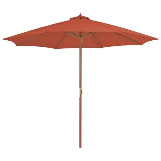 päikesevari puust postiga 300 cm, terrakota