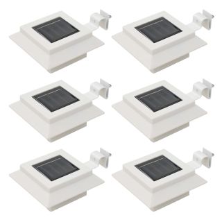 päikesepatareiga aiavalgusti 6 tk LED ruudukujuline 12 cm valge