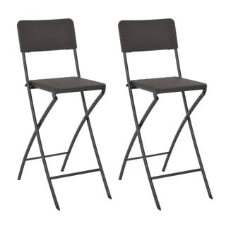 kokkupandavad aiatoolid 2 tk HDPE  ja teras, pruun,