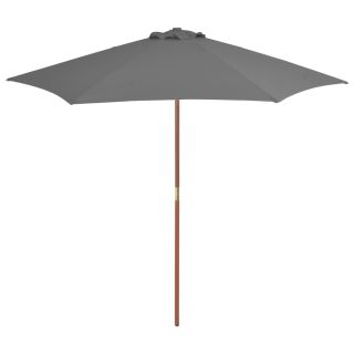 päikesevari puidust postiga 270 cm, antratsiithall