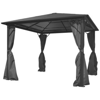 päevavari kardinaga, antratsiithall, alumiinium, 300 x 300 cm