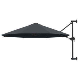 seinale kinnitatav päikesevari metallpostiga 300 cm, antratsiit
