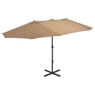 päikesevari alumiiniumpostiga, 460 x 270 cm, pruunikas