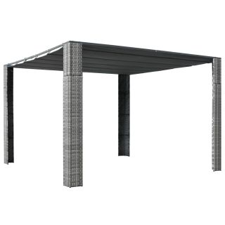 katusega varjualune, polürotang 300x300x200 cm hall, antratsiit