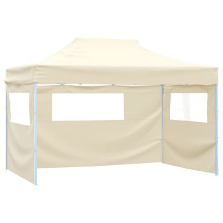 Складная палатка с 3 стенками, 3 х 4,5 м, кремового цвета