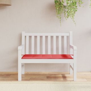 подушка для сиденья садовой скамейки, красная, 100x50x3 см, ткань оксфорд