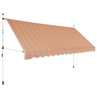 kokkupandav varikatus, kollase-sinisetriibuline, 350 cm