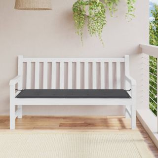 подушка для сиденья садовой скамейки, антрацит, 150x50x3 см, ткань оксфорд