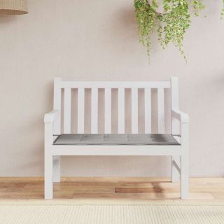 подушка для сиденья садовой скамейки, серая, 120x50x3 см, ткань оксфорд