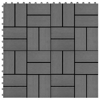 terrassiplaadid, 11 tk, WPC, 30 x 30 cm, 1 m², hall