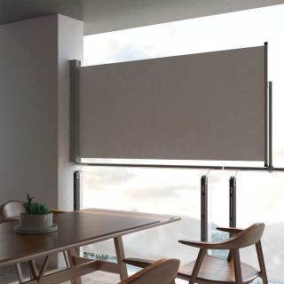 lahtitõmmatav terrassi külgsein, 120 x 300 cm, hall