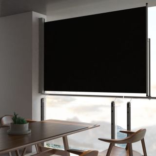 выдвижная боковая стенка патио, 160 x 300 см, черная