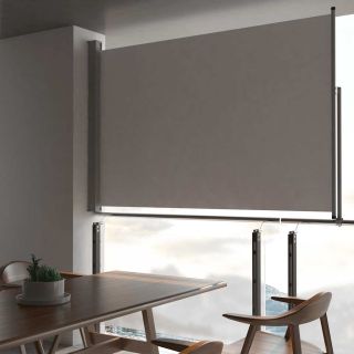 lahtitõmmatav terrassi külgsein, 160 x 300 cm, hall