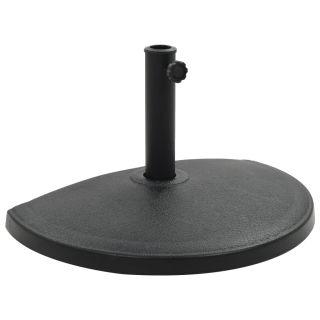 päevavarju alus, polüvaik, 15 kg, poolringi kujuline, must