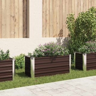 aia taimelava pruun 100 x 40 x 45 cm tsingitud teras