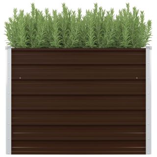 kõrgendatud peenrakast pruun 100 x 100 x 77 cm, tsingitud teras
