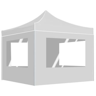 складная палатка для вечеринок со стенками, алюминий, 3 x 3 м, белая