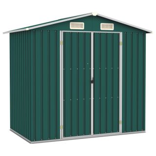Садовый сарай, зеленый, 205 x 129 x 183 см, оцинкованная сталь