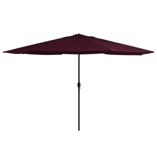 aia päikesevari metallpostiga 390 cm, bordoopunane