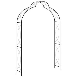 aiakaar, must, 150 x 34 x 240 cm, raud