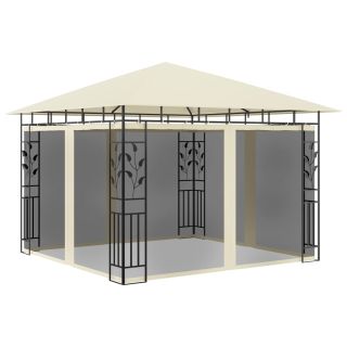 Навес с москитной сеткой, 3 x 3 x 2,73 м, кремовый, 180 г/м²