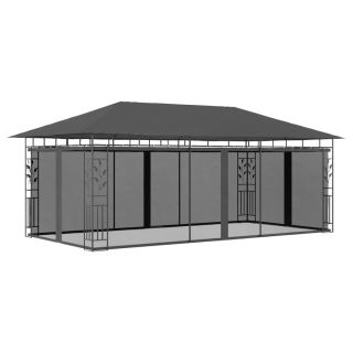 varjualune sääsevõrguga, 6 x 3 x 2,73 m, antratsiithall