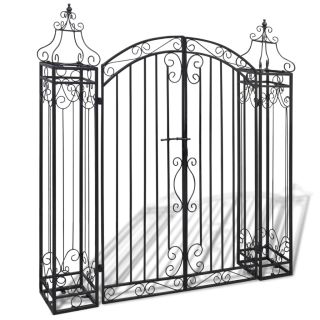 ornamentidega aiavärav sepistatud rauast 122 x 20,5 x 134 cm