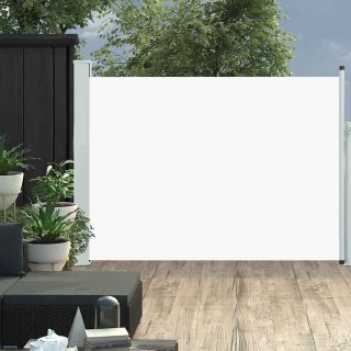 выдвижная боковая стенка патио, 120 x 500 см, кремово-белый