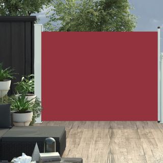lahtitõmmatav terrassi külgsein, 140 x 500 cm, punane