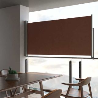 lahtitõmmatav terrassi külgsein, 120 x 300 cm, pruun