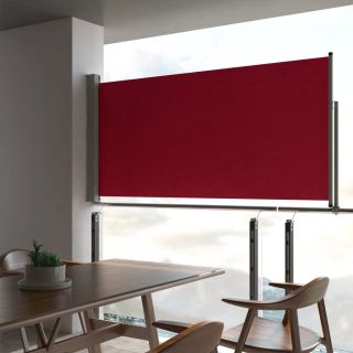 lahtitõmmatav terrassi külgsein, 120 x 300 cm, punane