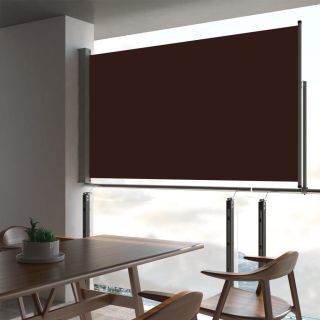 lahtitõmmatav terrassi külgsein, 140 x 300 cm, pruun