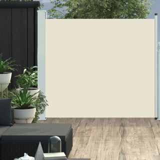 lahtitõmmatav terrassi külgsein, 170 x 300 cm, kreemjasvalge