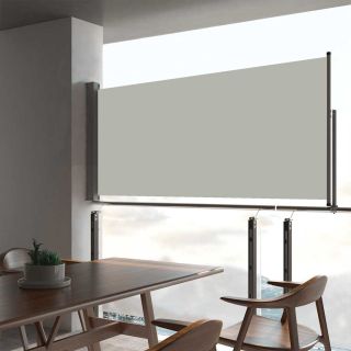 lahtitõmmatav terrassi külgsein, 60 x 300 cm, kreemjasvalge