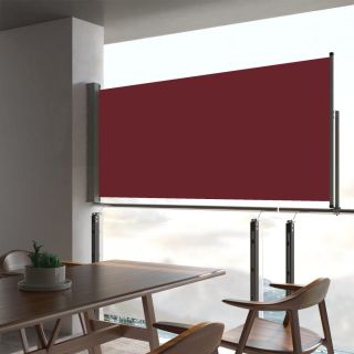 lahtitõmmatav terrassi külgsein, 60 x 300 cm, punane