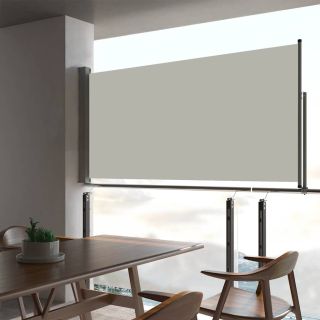 выдвижная боковая стенка патио, 80 x 300 см, кремово-белый