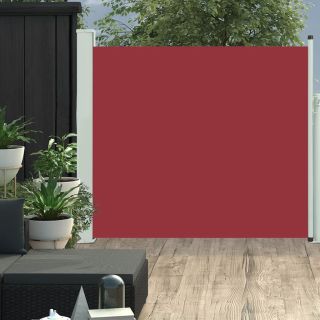 lahtitõmmatav terrassi külgsein, 100 x 300 cm, punane