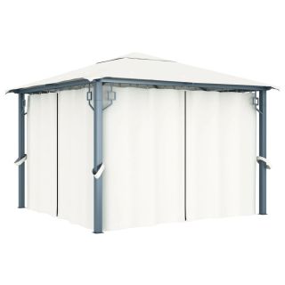 varikatus kardinaga 300 x 300 cm, kreemjasvalge, alumiinium