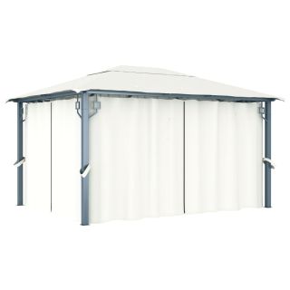 varikatus kardinaga 400 x 300 cm, kreemjasvalge, alumiinium