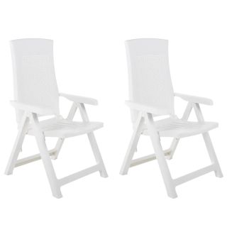 allalastava seljatoega aiatoolid, 2 tk, plast, valge