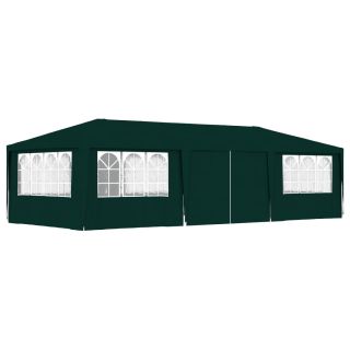 professionaalne peotelk külgseintega, 4x9 m, roheline 90 g/m²
