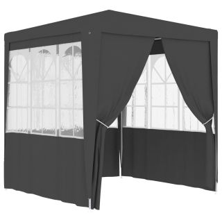 peotelk külgseintega, 2,5 x 2,5 m, antratsiit 90 g/m²