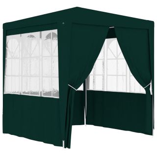 professionaalne peotelk külgseintega 2,5x2,5 m roheline 90 g/m²